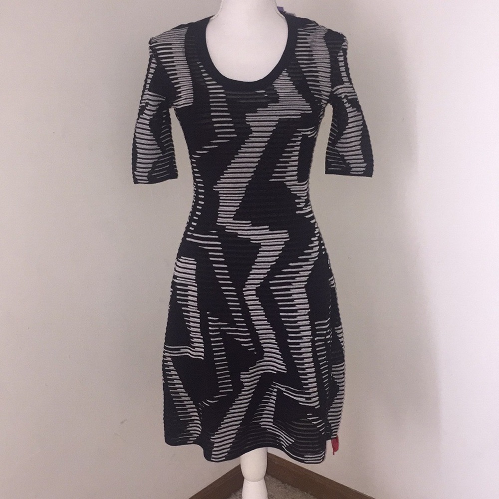 M Missoni Geo Knit Fit and Flare Dress Sz 40